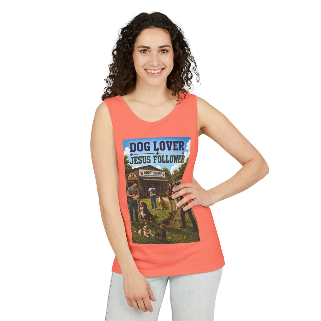 Jesus Follower Dog Lover Tank Top — Christian Pet Lover Graphic Tank