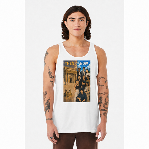 Christian 'Then & Now' Photo Tank — 2 Corinthians 6:16 Faith Graphic Tank Top