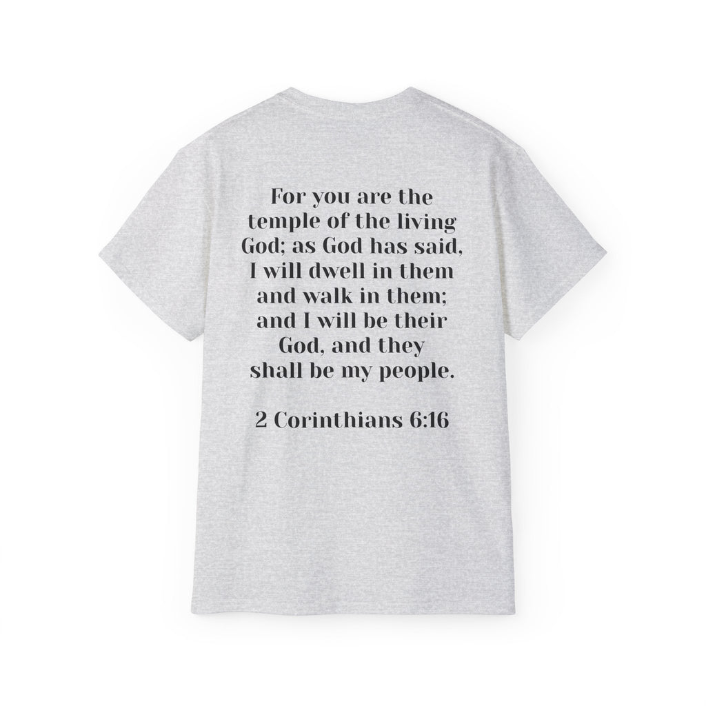 Then & Now Christian Graphic Tee — 2 Corinthians 6:16 Bible Verse Shirt