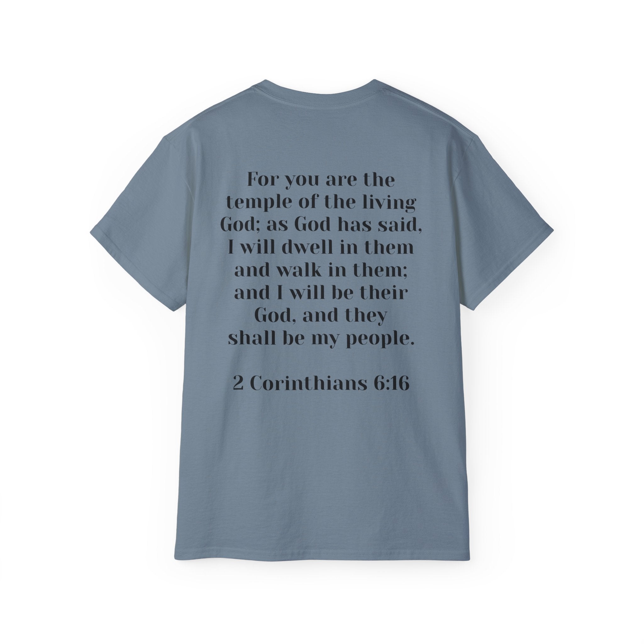 Then & Now Christian Graphic Tee — 2 Corinthians 6:16 Bible Verse Shirt