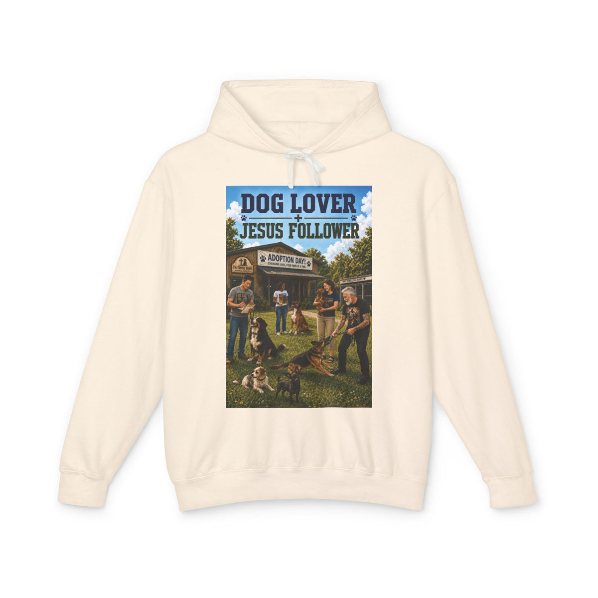 Dog Lover Jesus Follower Hoodie — Proverbs 12:10 Christian Pet Rescue Sweatshirt