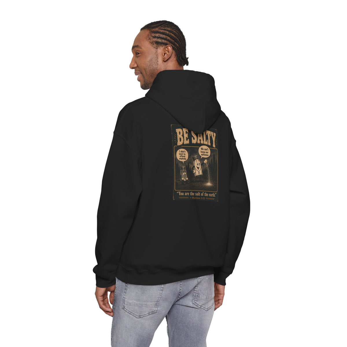 Salt the Earth Hoodie — "Salt the Earth" Matthew 5:13 Christian Graphic Pullover