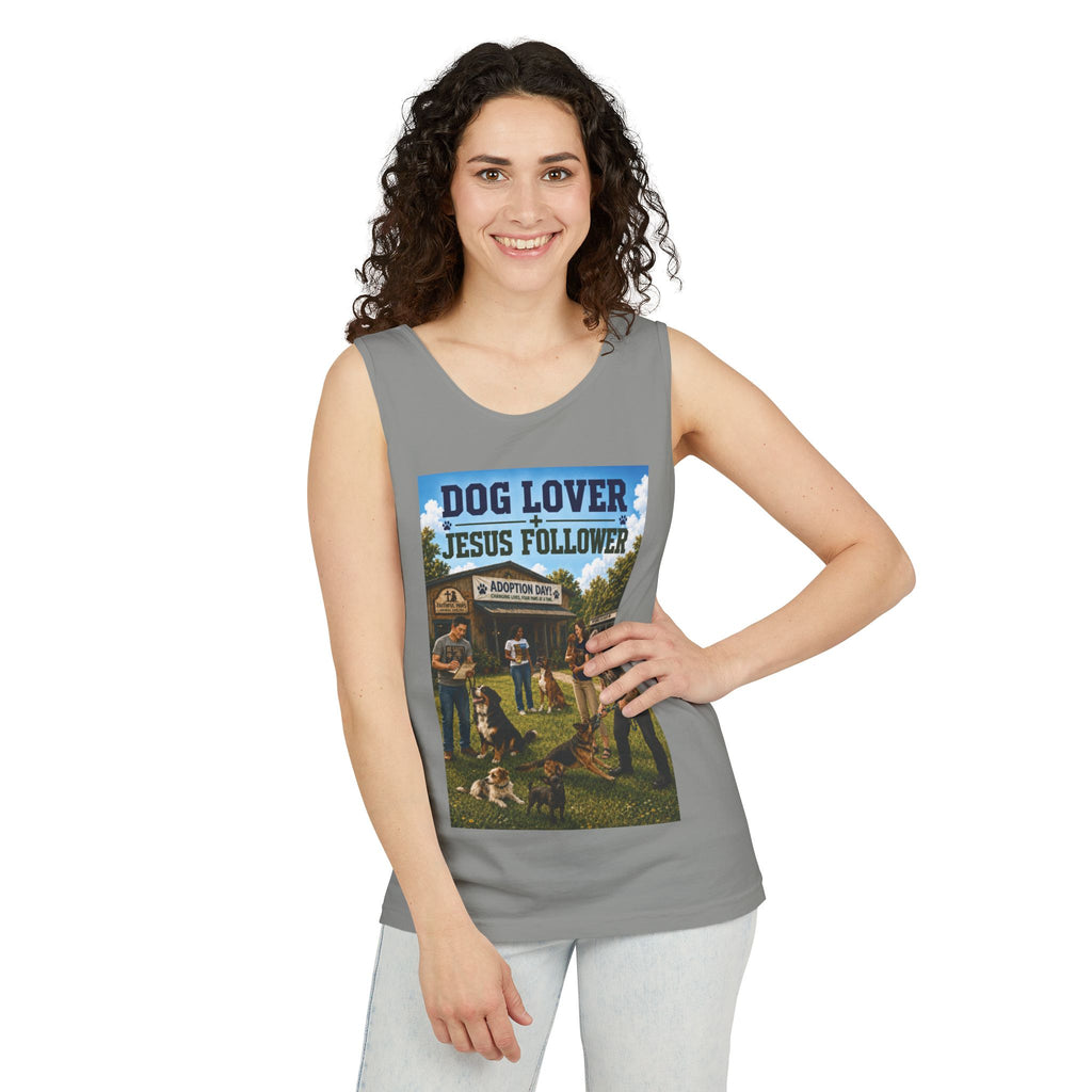 Jesus Follower Dog Lover Tank Top — Christian Pet Lover Graphic Tank