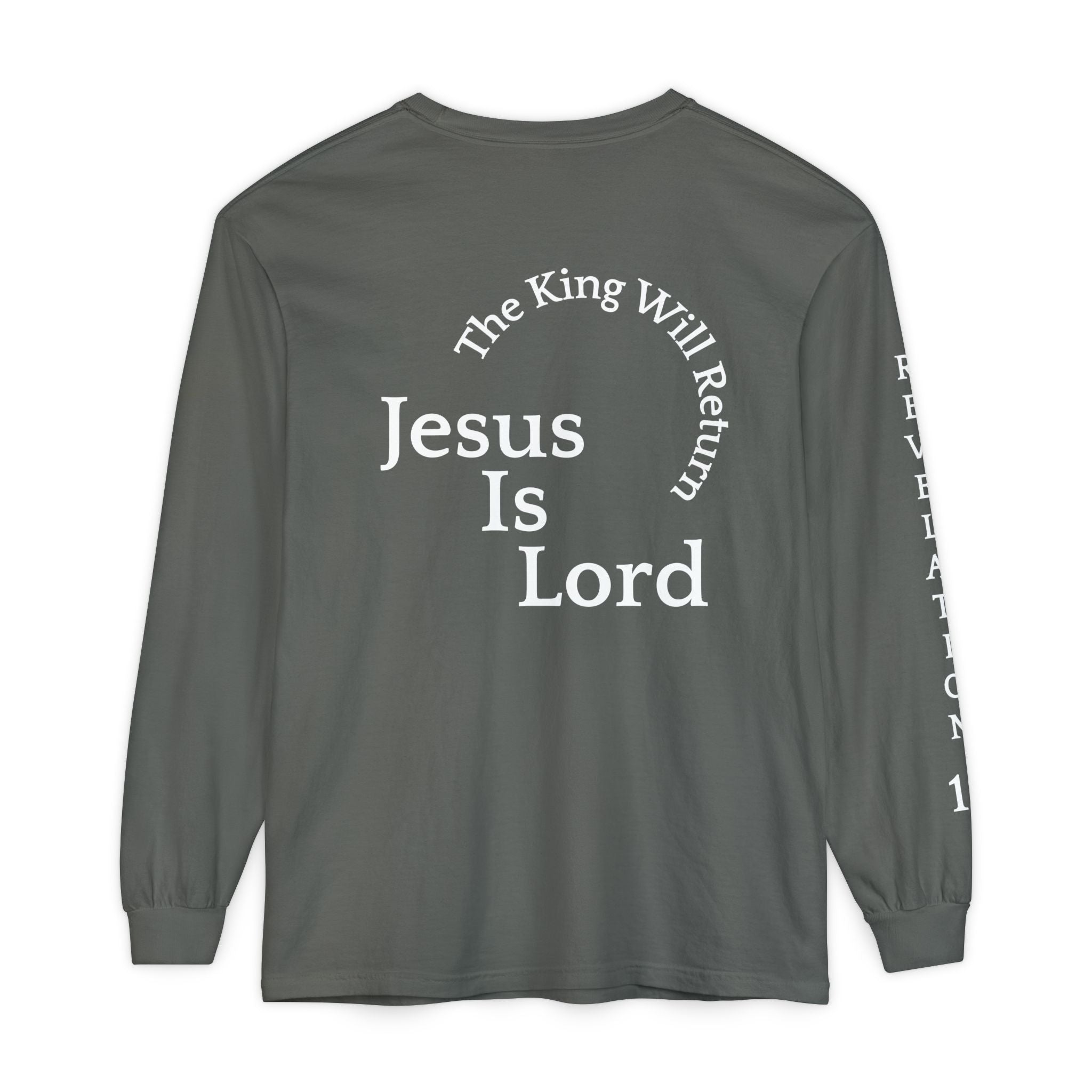 Jesus Is Lord Long Sleeve Tee — Regal Christian Warrior Graphic Shirt