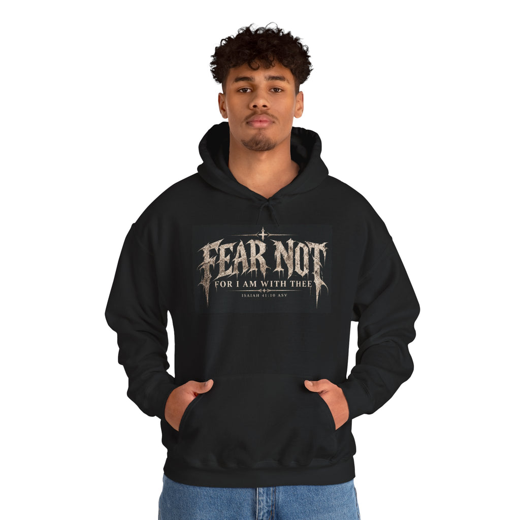 Fear Not Hoodie Holiday October edition — Christian Cross Graphic Hooded Sweatshirt