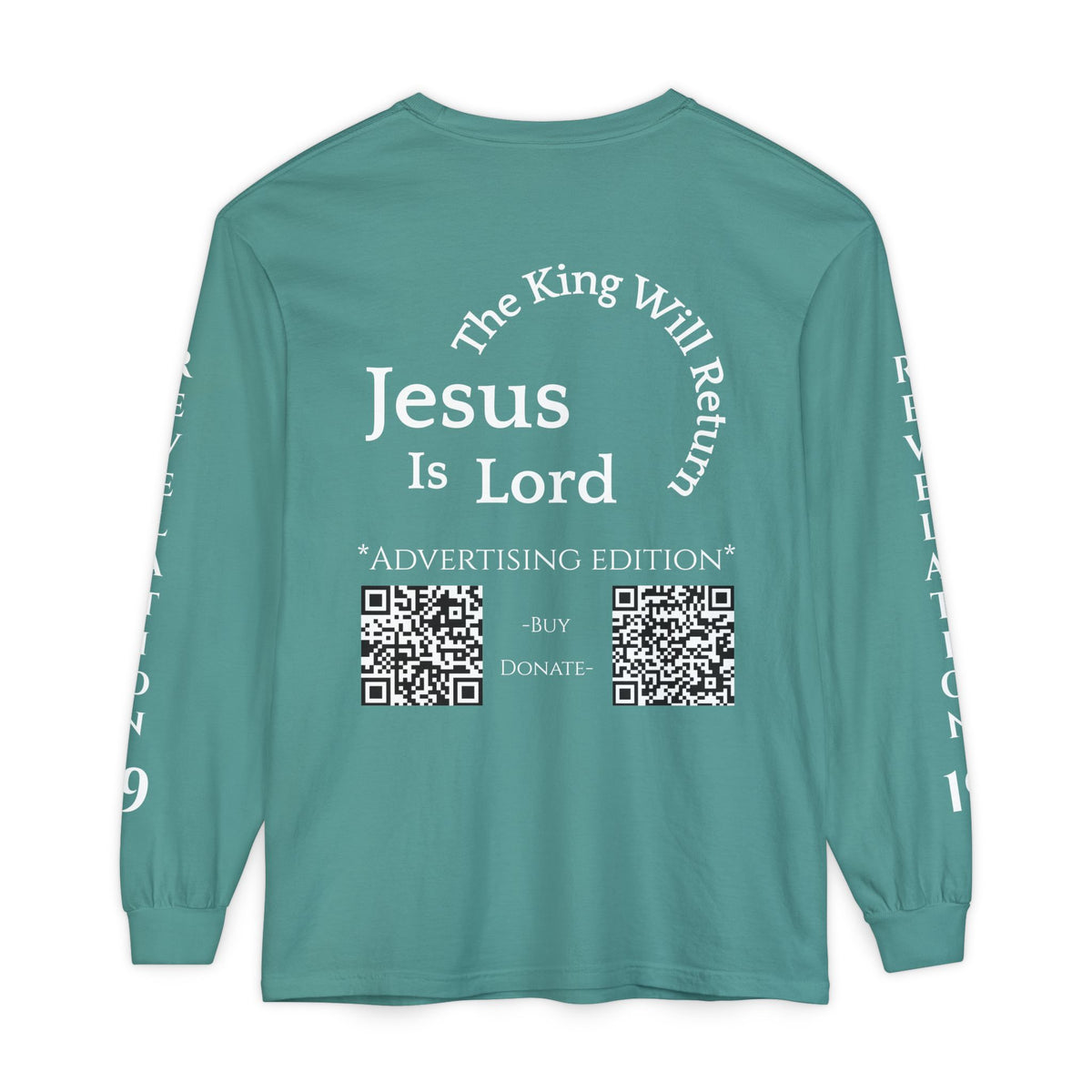 Jesus Is Lord Ad Edition Long Sleeve Tee — Regal Christian Warrior Graphic Shirt