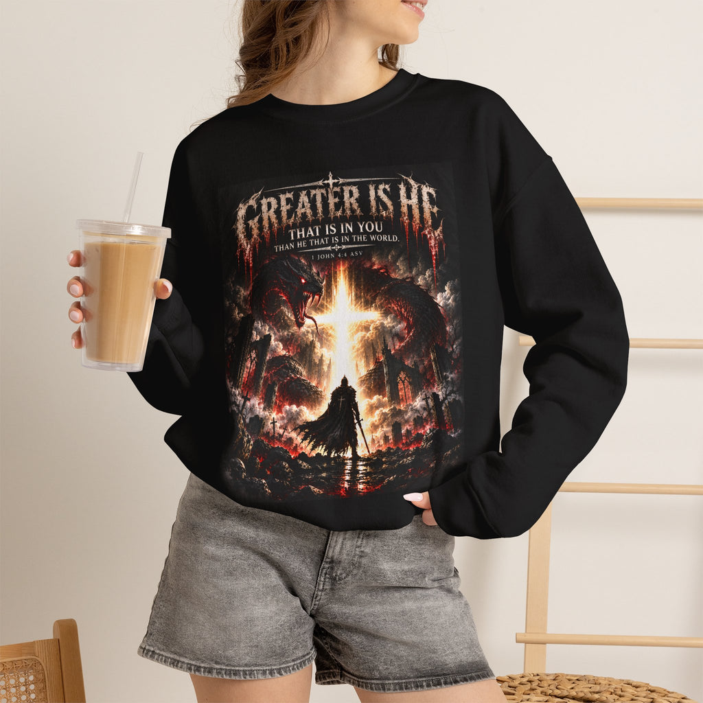 "Greater Is He" Ad Edition Holiday October Edition Cross Design