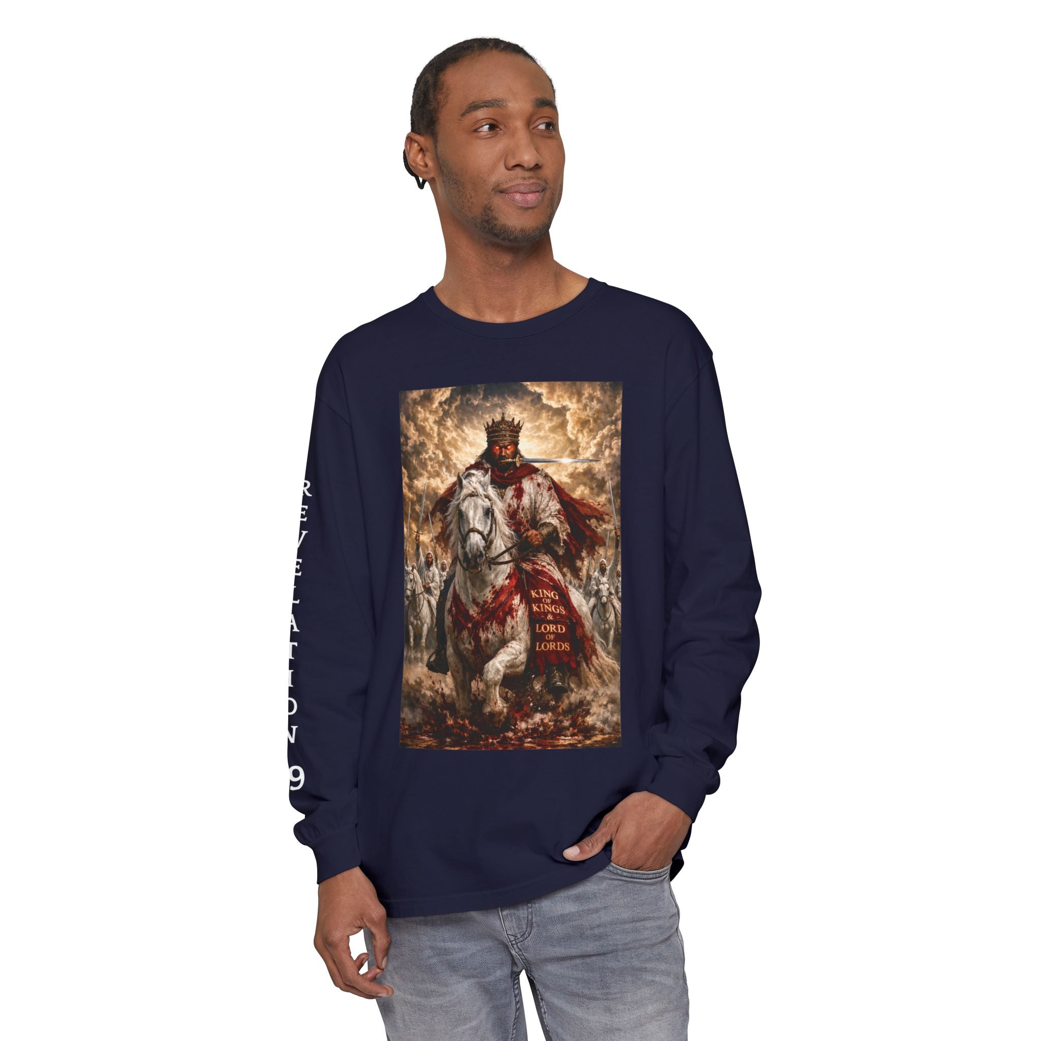 Jesus Is Lord Long Sleeve Tee — Regal Christian Warrior Graphic Shirt