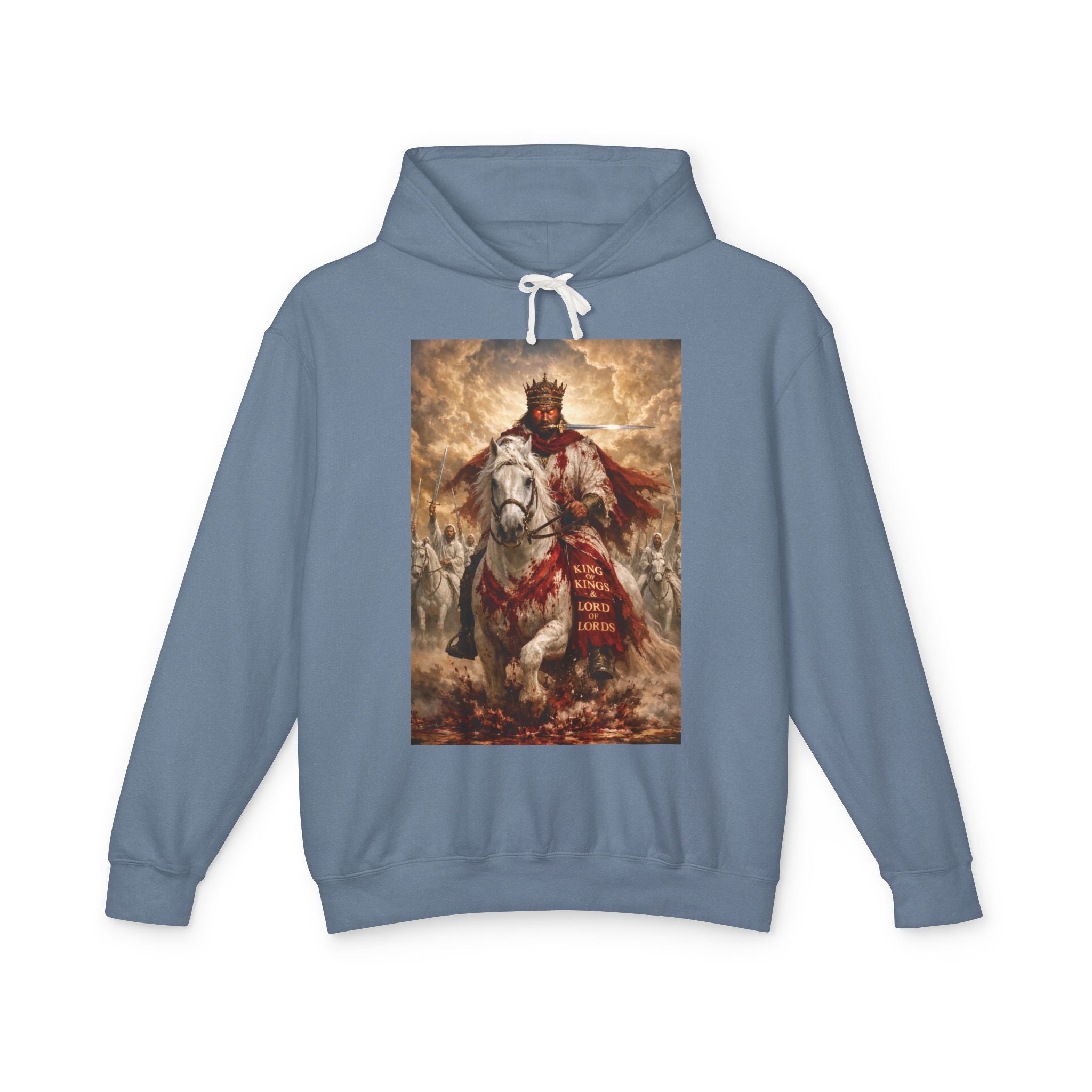 'Jesus Is Lord' Christian Hoodie — with Revelation 19:11-16 Graphic