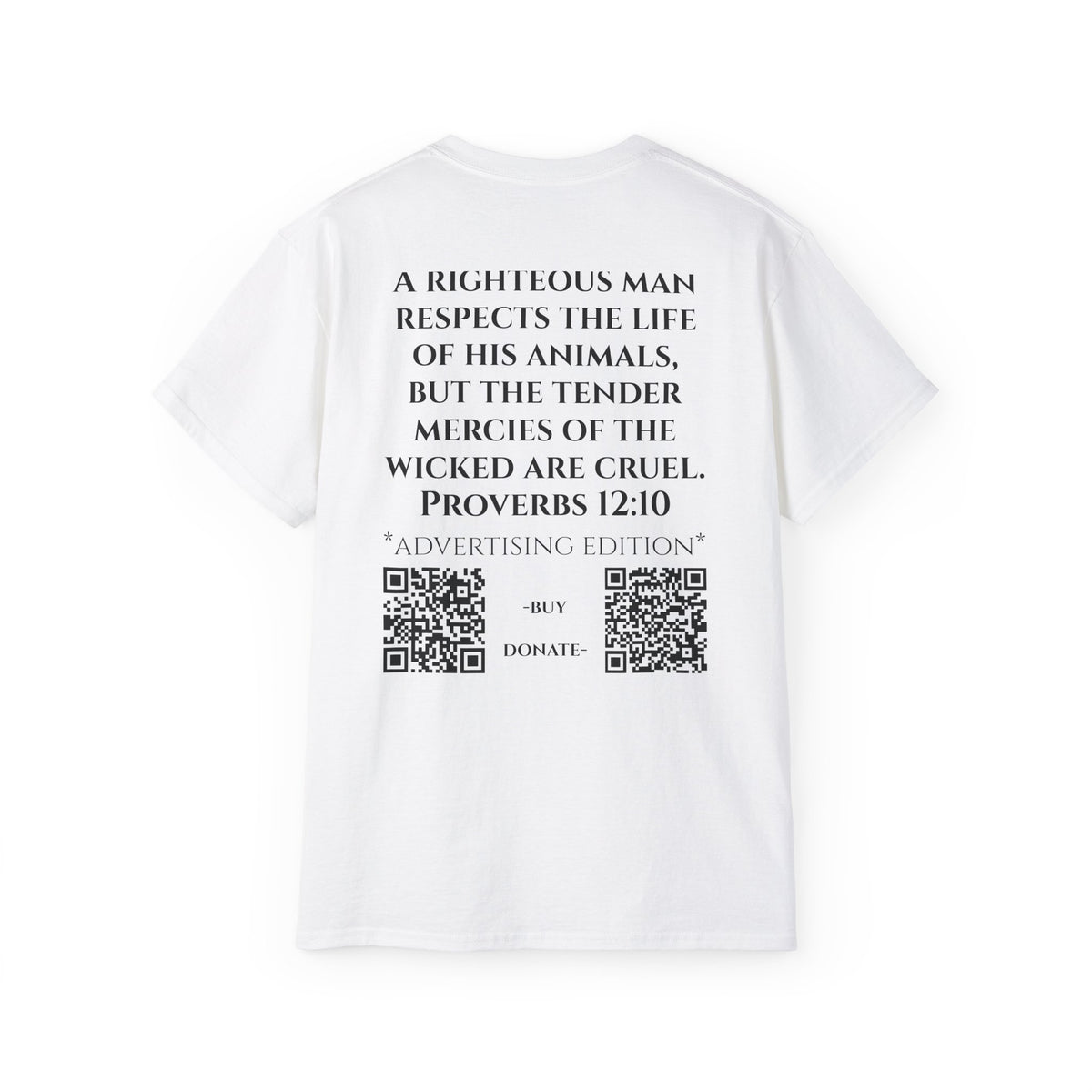 Jesus Follower Cat Lover ad edition T-Shirt — Proverbs 12:10 cat cafe Faith Tee