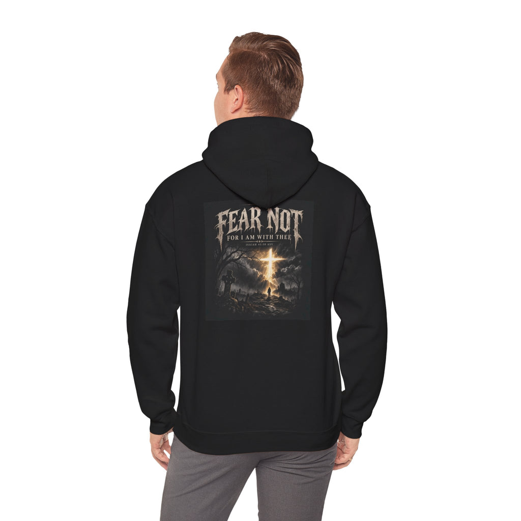 Fear Not Hoodie Holiday October edition — Christian Cross Graphic Hooded Sweatshirt