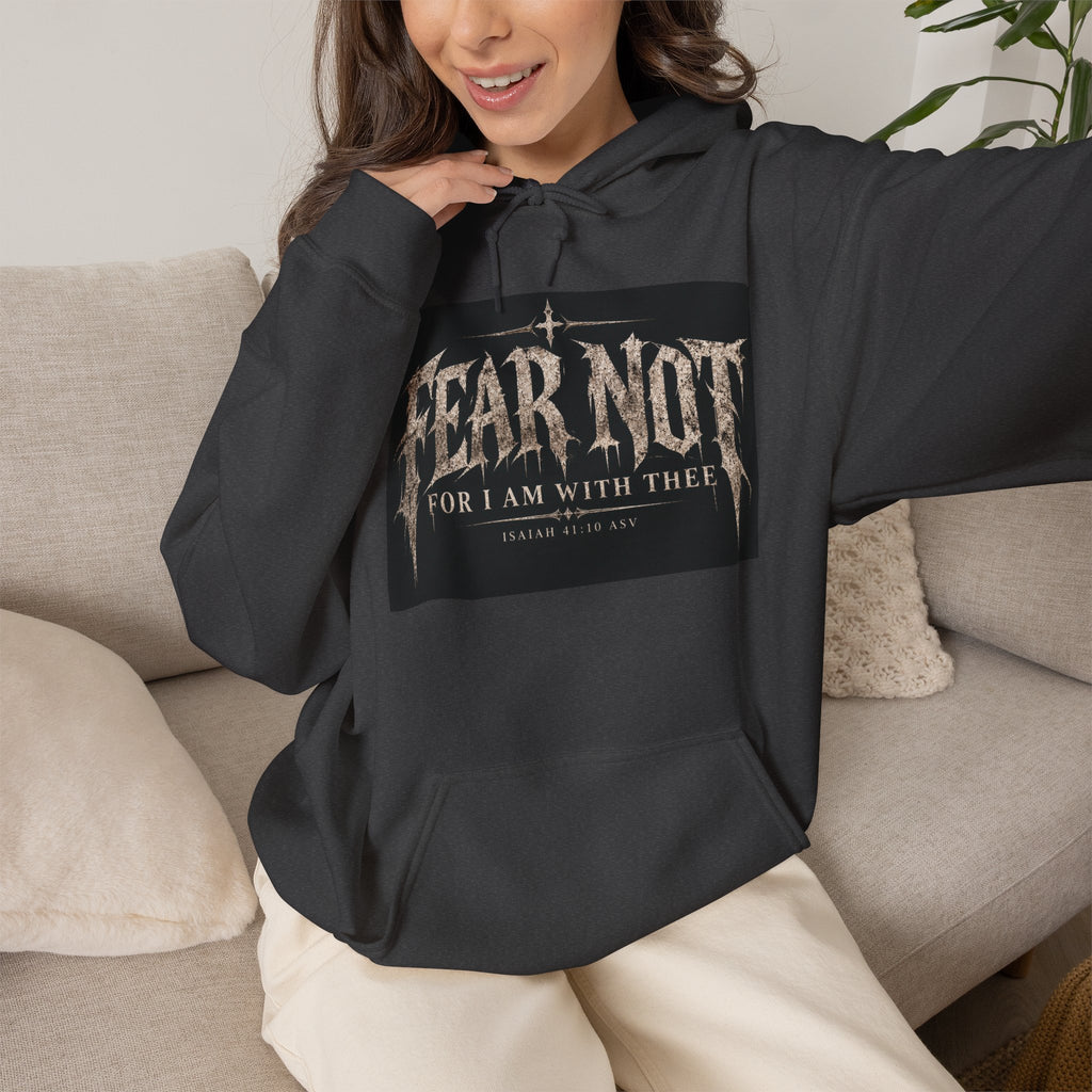Fear Not Hoodie Holiday October edition — Christian Cross Graphic Hooded Sweatshirt
