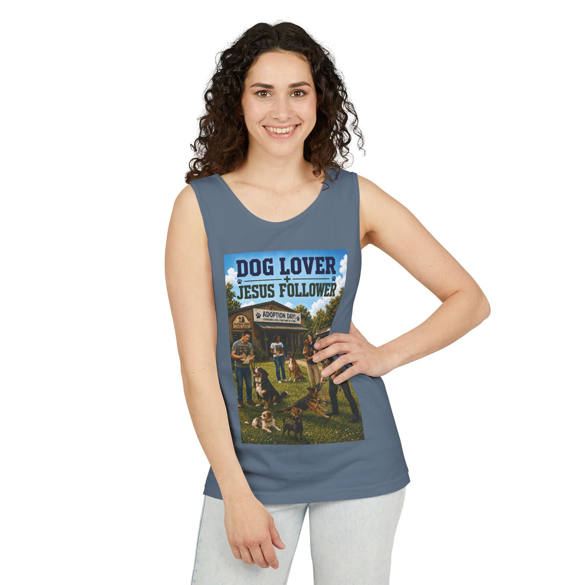 Jesus Follower Dog Lover Tank Top — Christian Pet Lover Graphic Tank