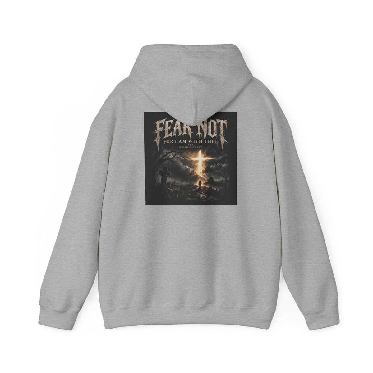 Fear Not Hoodie Holiday October edition — Christian Cross Graphic Hooded Sweatshirt