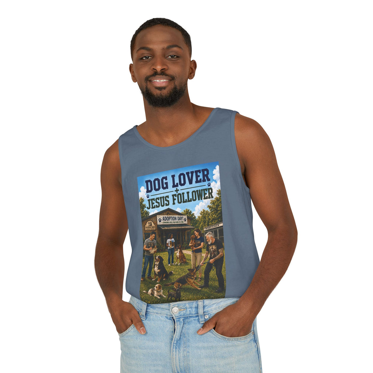 Jesus Follower Dog Lover Tank Top — Christian Pet Lover Graphic Tank