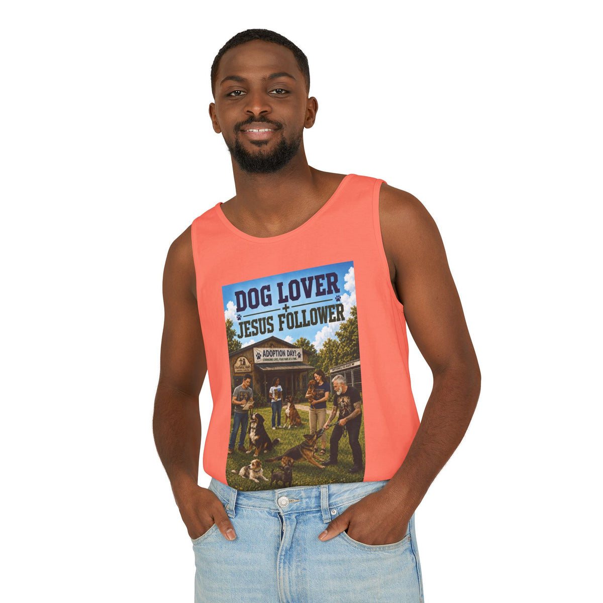 Jesus Follower Dog Lover Tank Top — Christian Pet Lover Graphic Tank