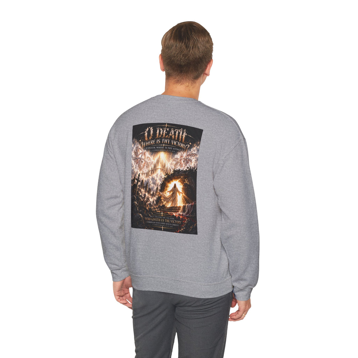 "O Death?" Holiday October Edition Crewneck sweatshirt Gothic Scripture Graphic