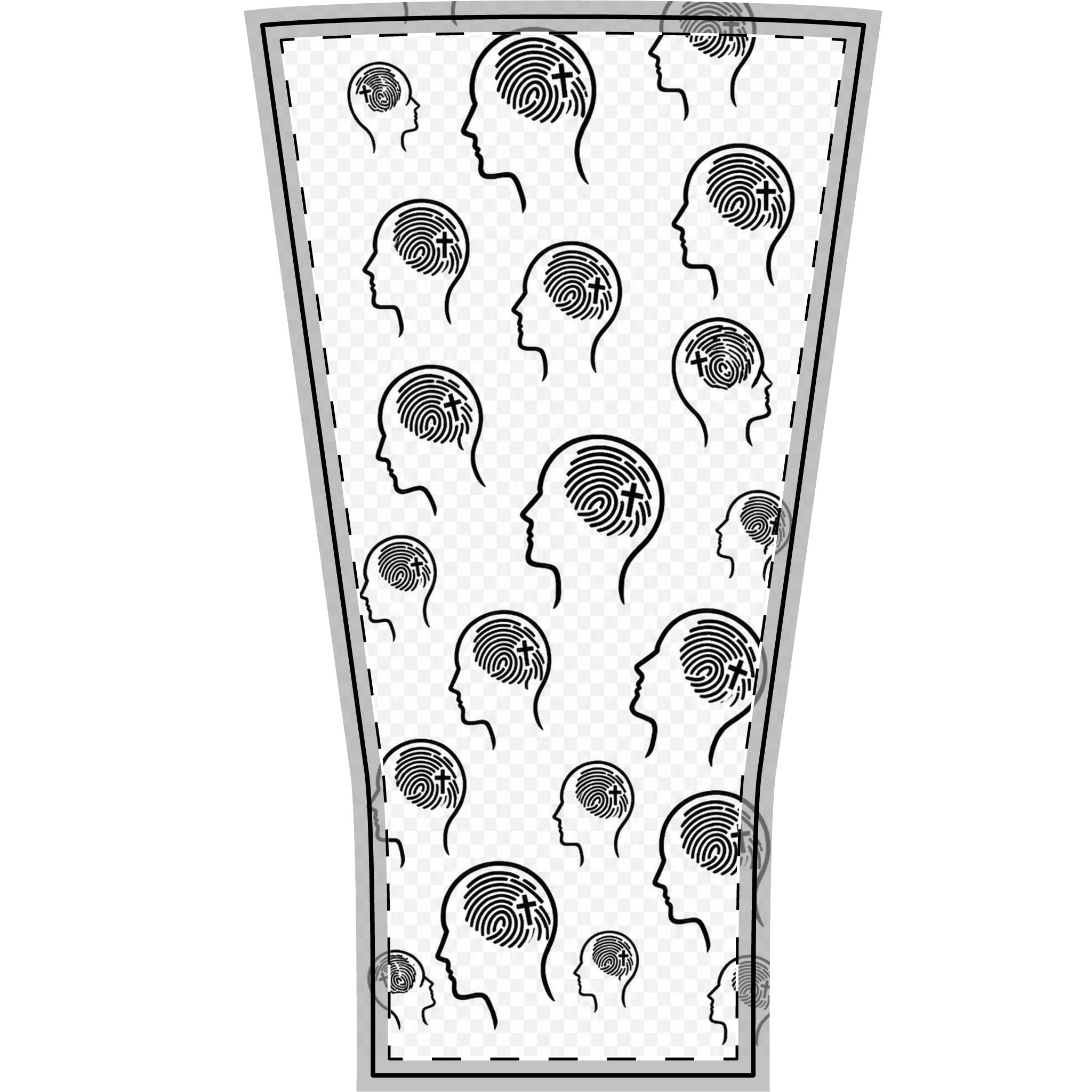 Identity in Christ Arm Sleeve — Brain Fingerprint Cross Pattern Compression Sleeve