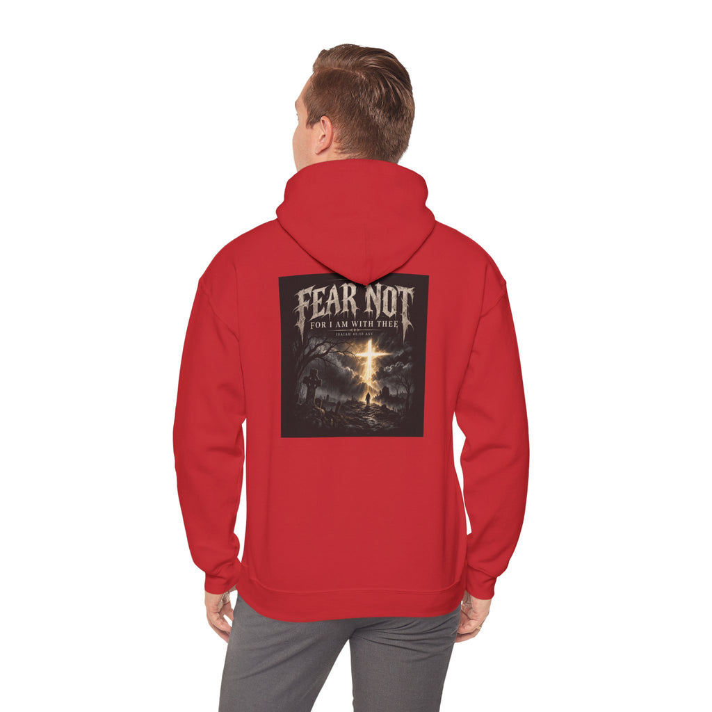 Fear Not Hoodie Holiday October edition — Christian Cross Graphic Hooded Sweatshirt