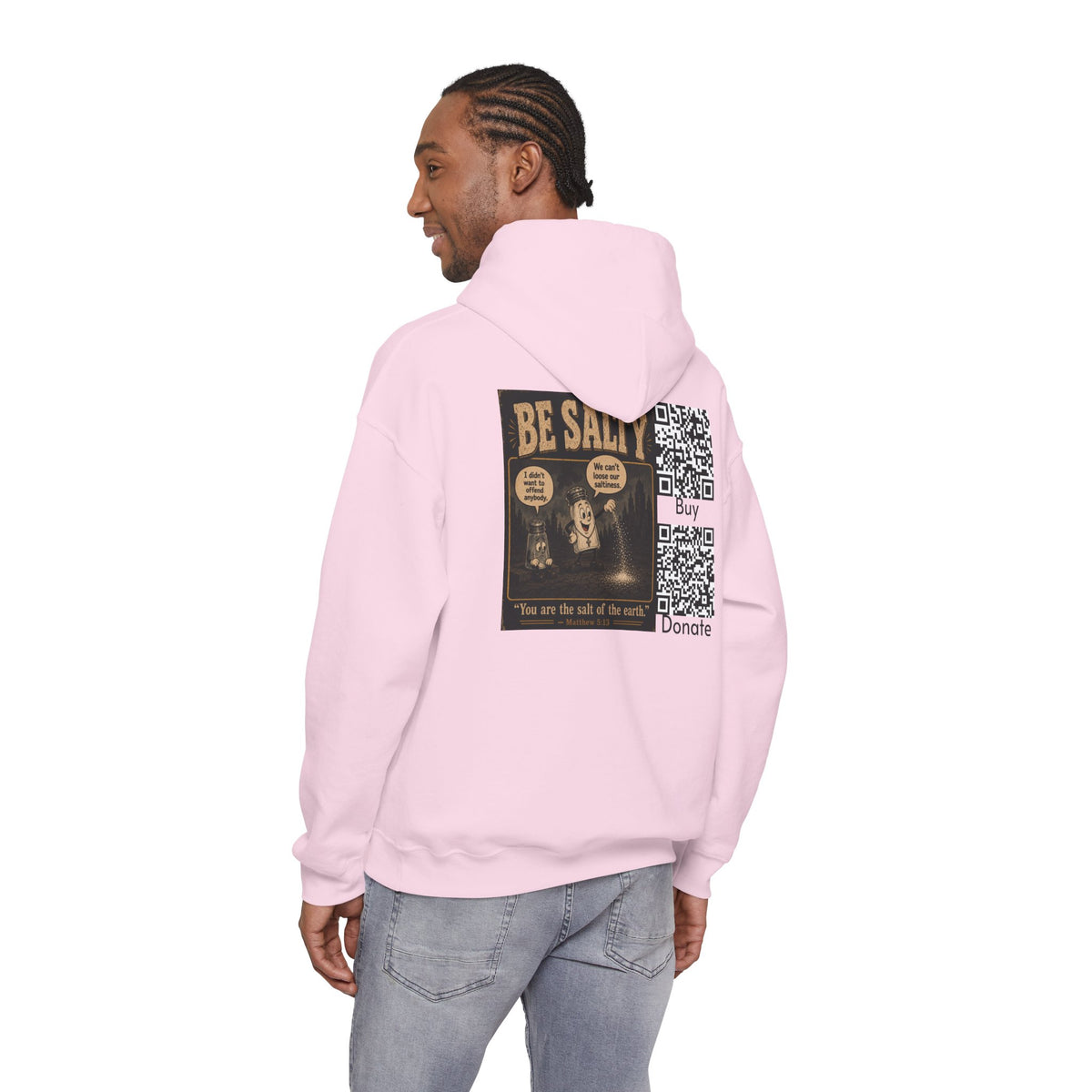 Salt the Earth "Ad version" Hoodie — "Salt the Earth" Matthew 5:13 Christian Graphic Pullover