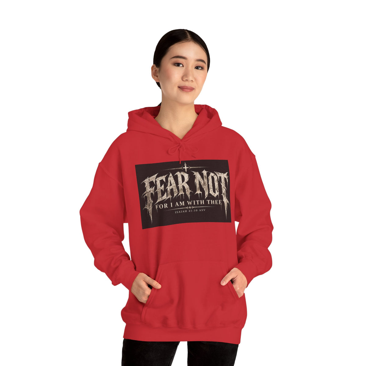 Fear Not Hoodie Holiday October edition — Christian Cross Graphic Hooded Sweatshirt