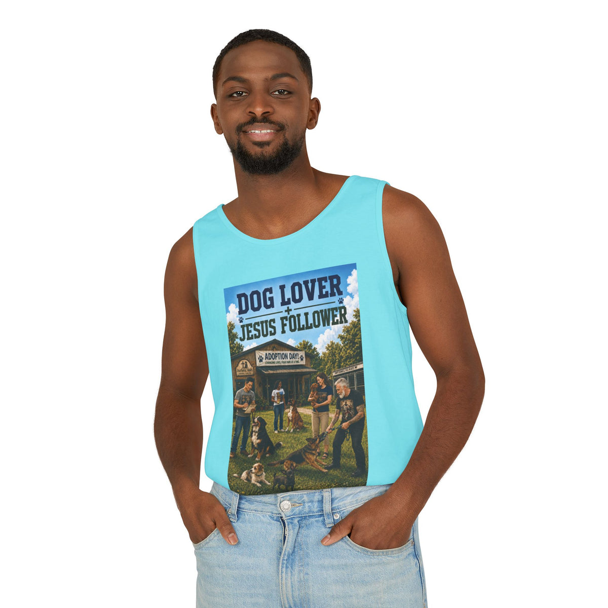 Jesus Follower Dog Lover Tank Top — Christian Pet Lover Graphic Tank