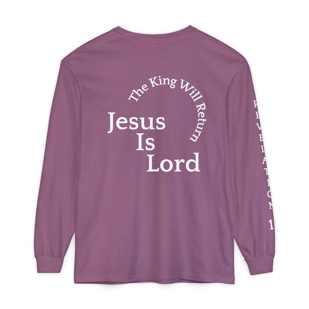 Jesus Is Lord Long Sleeve Tee — Regal Christian Warrior Graphic Shirt