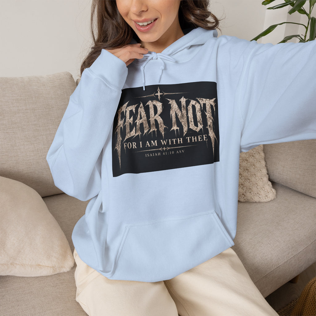 Fear Not Hoodie Holiday October edition — Christian Cross Graphic Hooded Sweatshirt