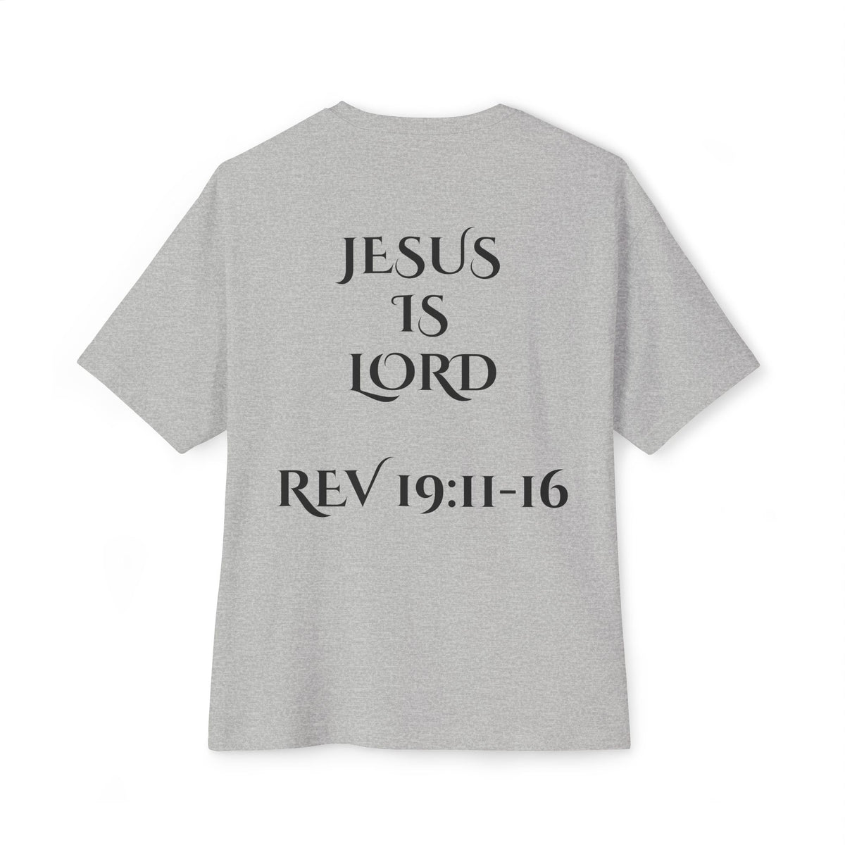 Jesus Is Lord Tee — King on White Horse Christian Graphic T‑Shirt (Rev. 19:11-16)