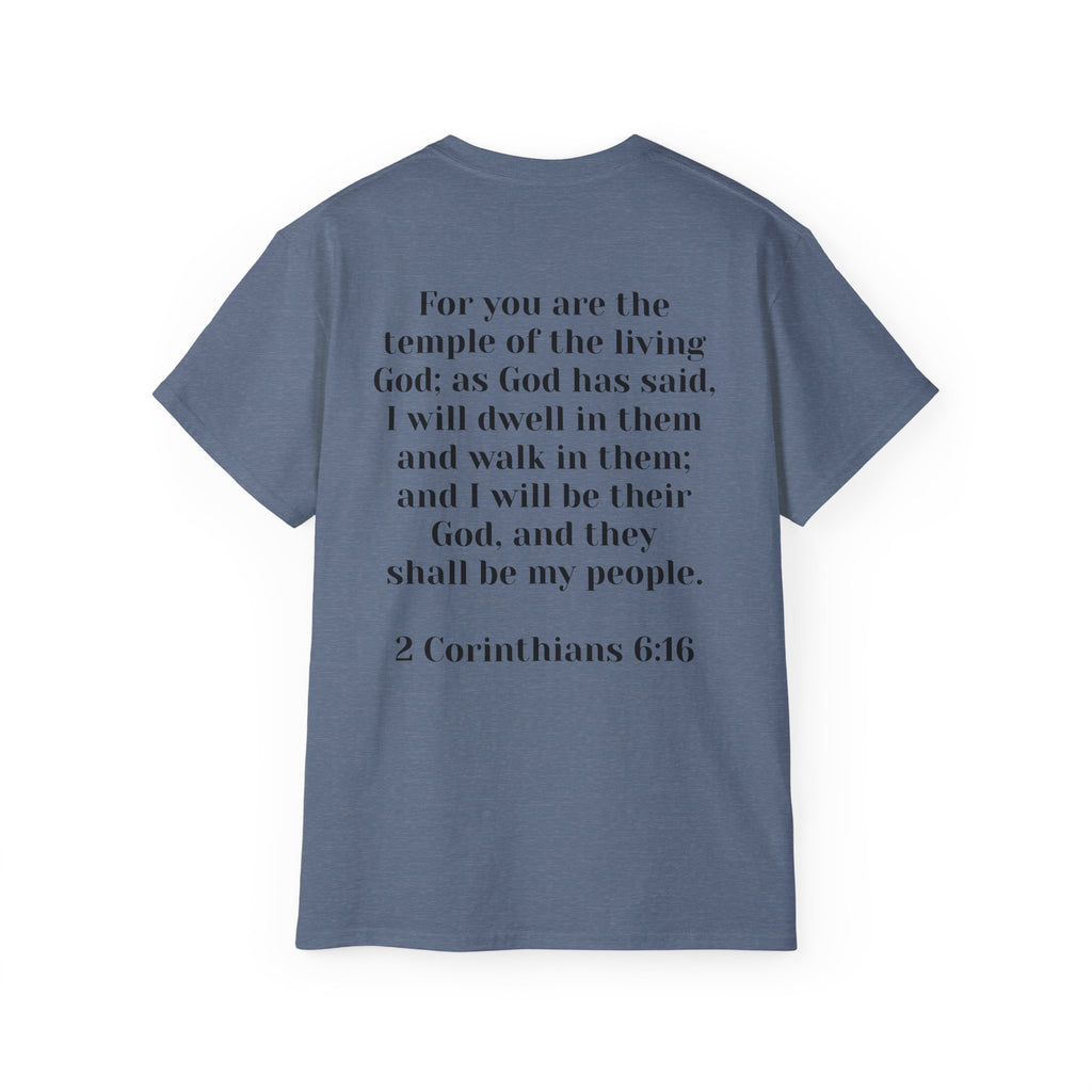 Then & Now Christian Graphic Tee — 2 Corinthians 6:16 Bible Verse Shirt