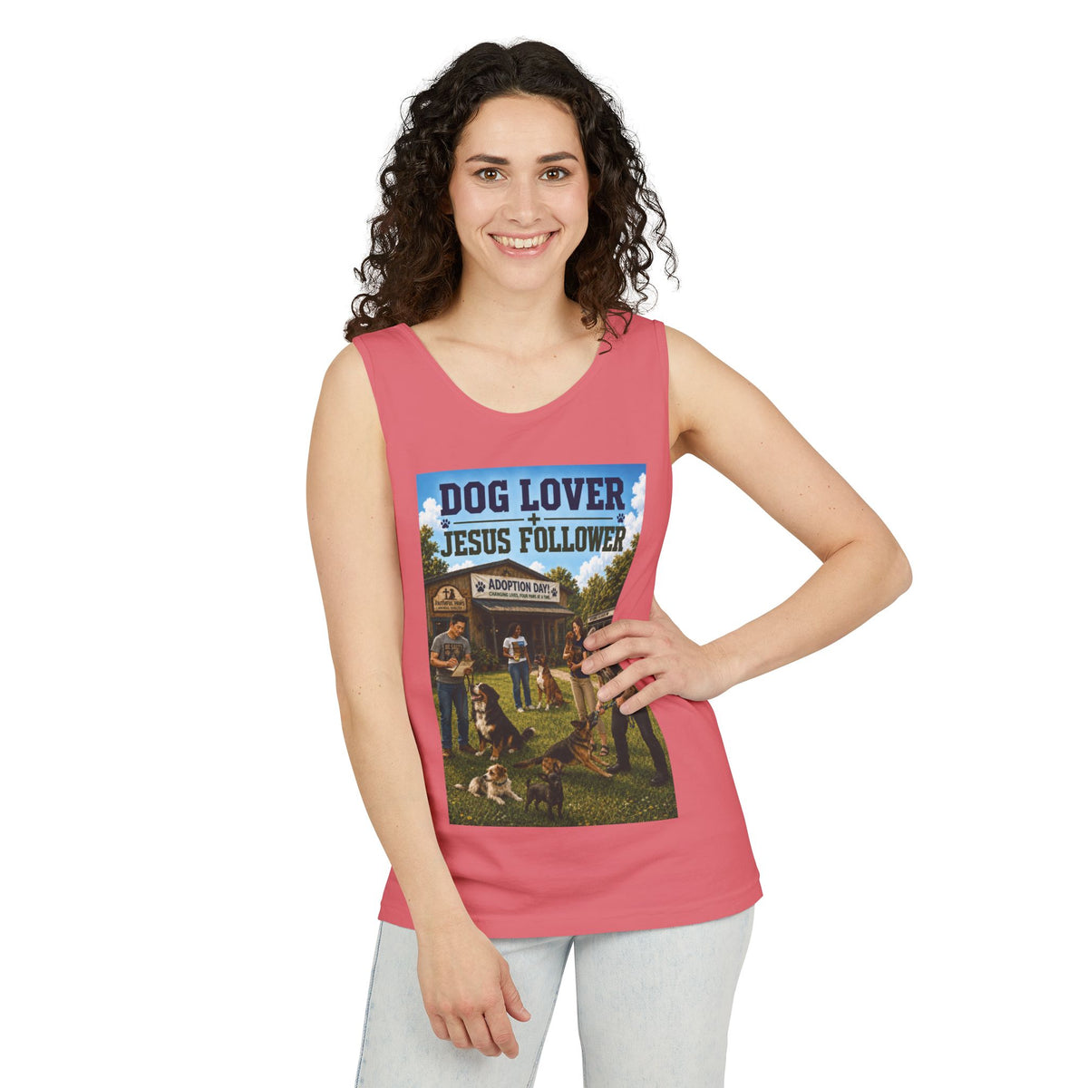 Jesus Follower Dog Lover Tank Top — Christian Pet Lover Graphic Tank