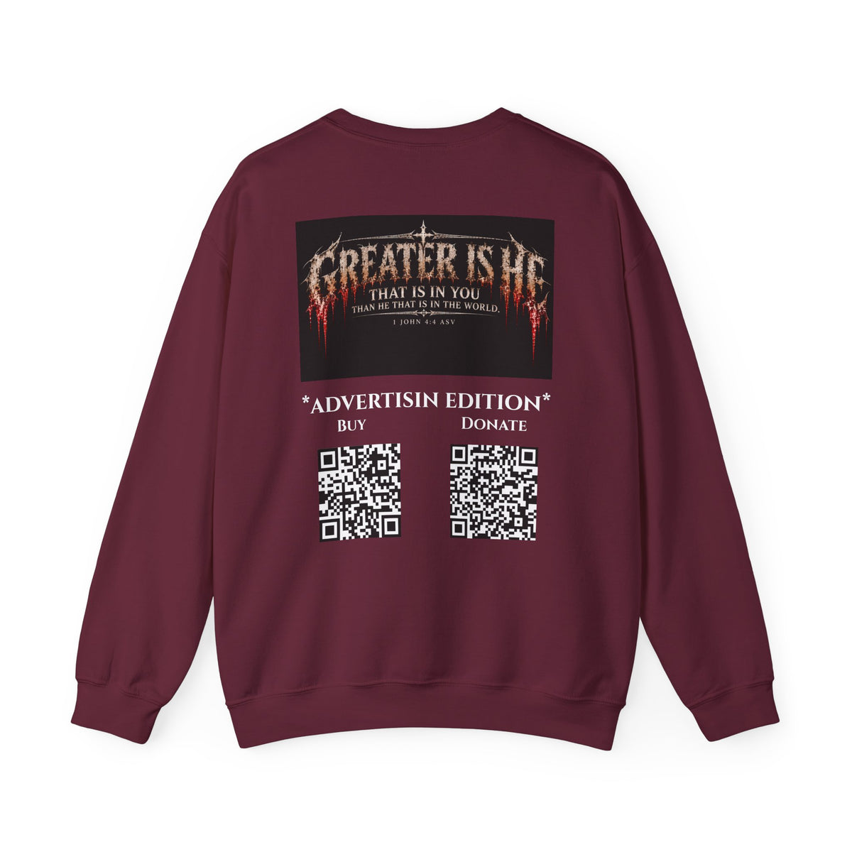"Greater Is He" Ad Edition Holiday October Edition Cross Design