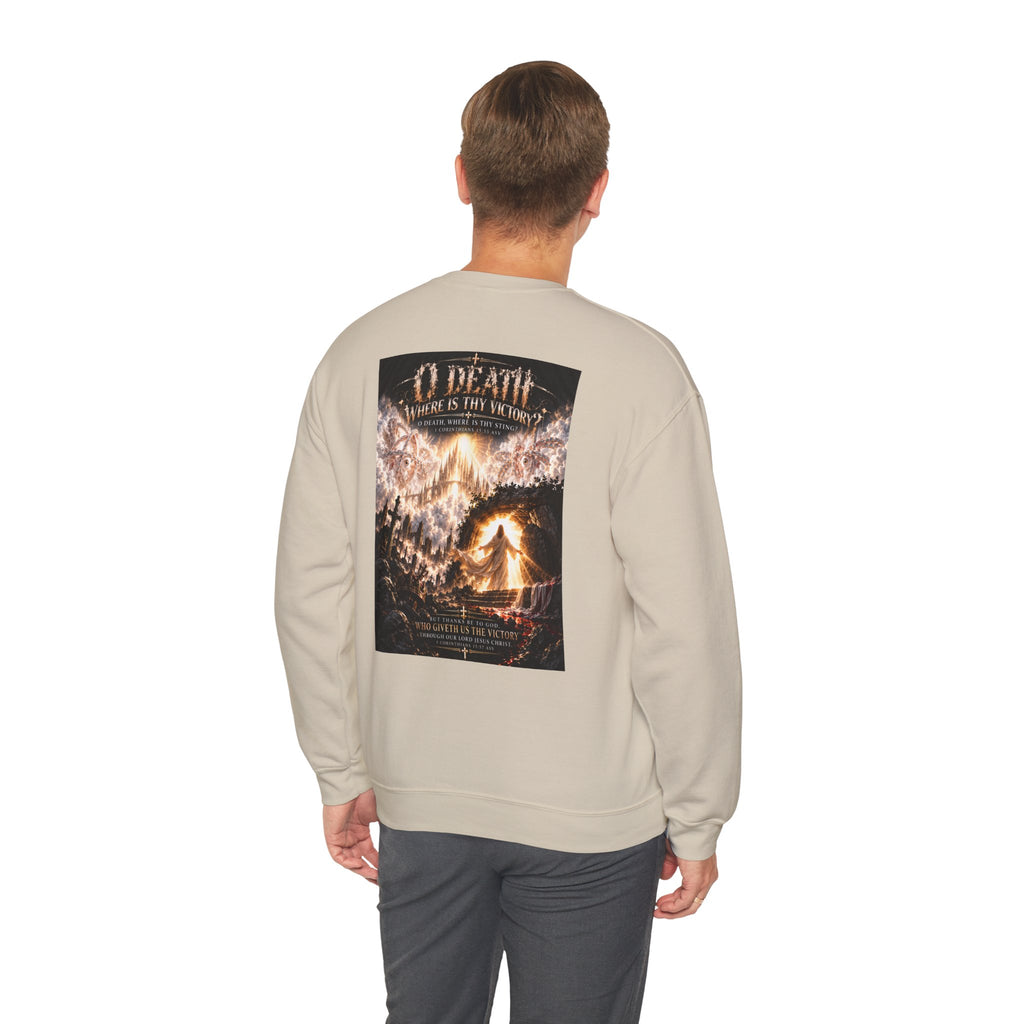 "O Death?" Holiday October Edition Crewneck sweatshirt Gothic Scripture Graphic