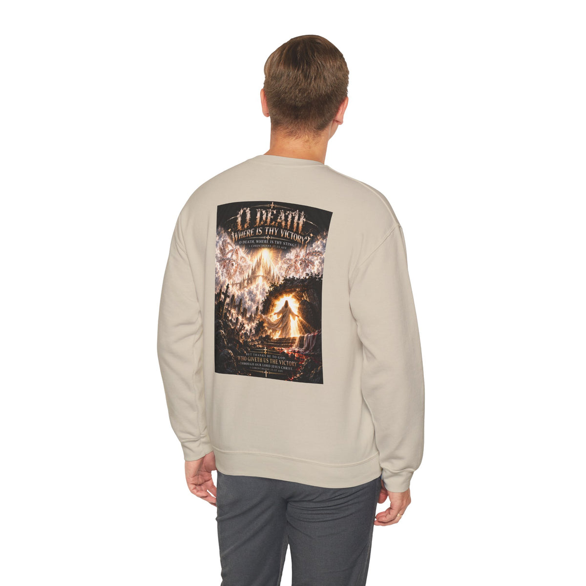 "O Death?" Holiday October Edition Crewneck sweatshirt Gothic Scripture Graphic