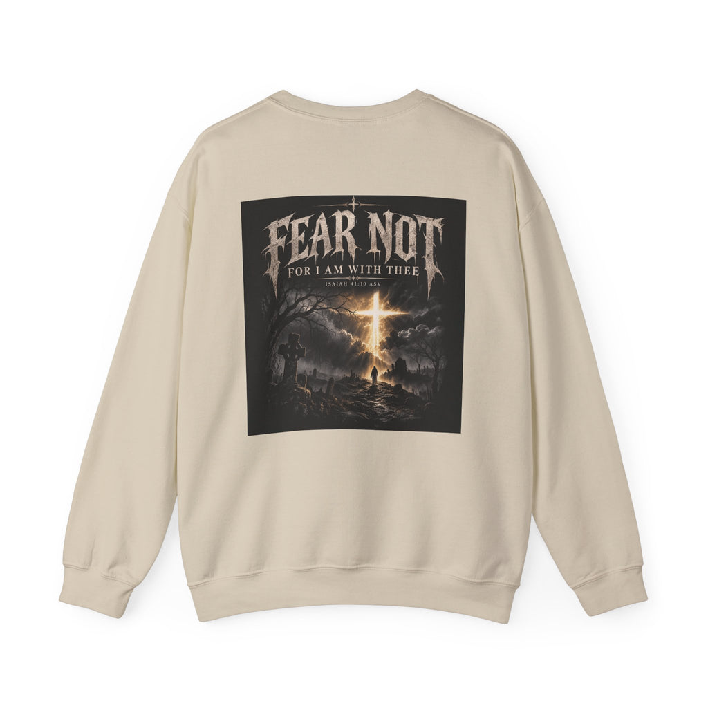 Fear Not Crewneck Sweatshirt Holiday October Edition — "Fear Not, For I Am With Thee" Christian Graphic Pullover
