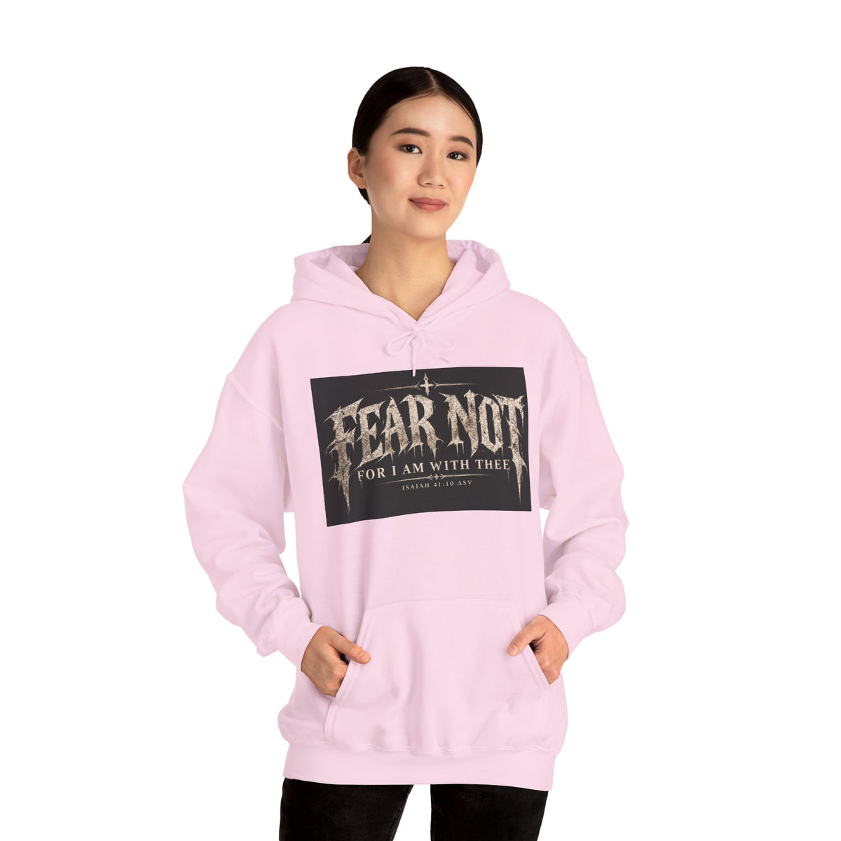 Fear Not Hoodie Holiday October edition — Christian Cross Graphic Hooded Sweatshirt