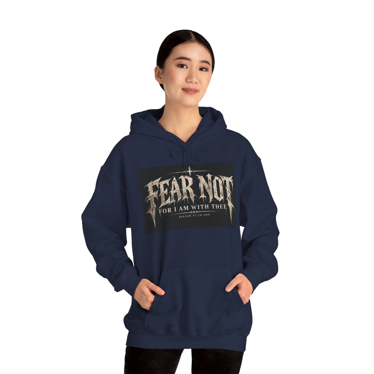 Fear Not Hoodie Holiday October edition — Christian Cross Graphic Hooded Sweatshirt