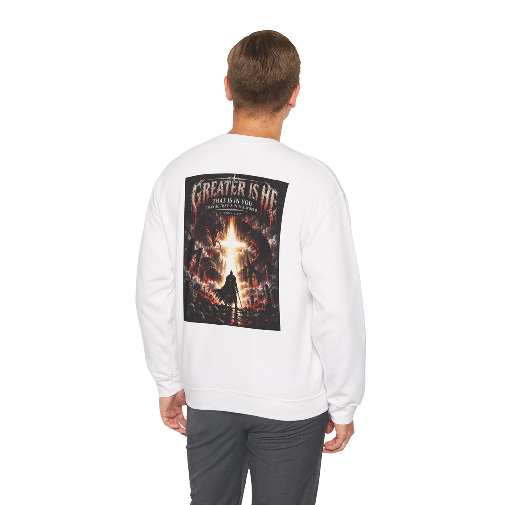 "Greater Is He" Holiday October Edition Cross Design