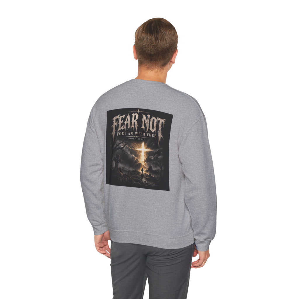 Fear Not Crewneck Sweatshirt Holiday October Edition — "Fear Not, For I Am With Thee" Christian Graphic Pullover