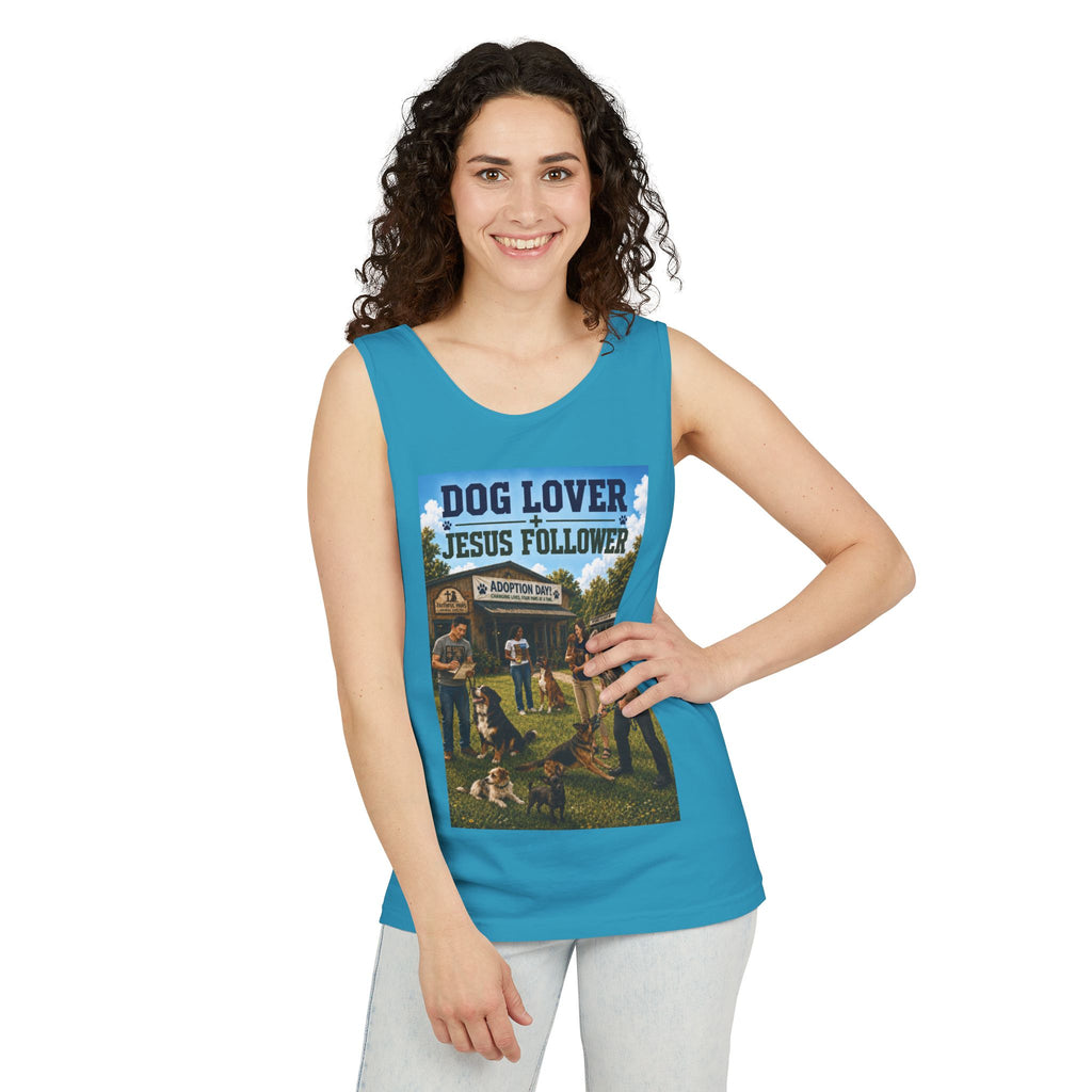 Jesus Follower Dog Lover Tank Top — Christian Pet Lover Graphic Tank