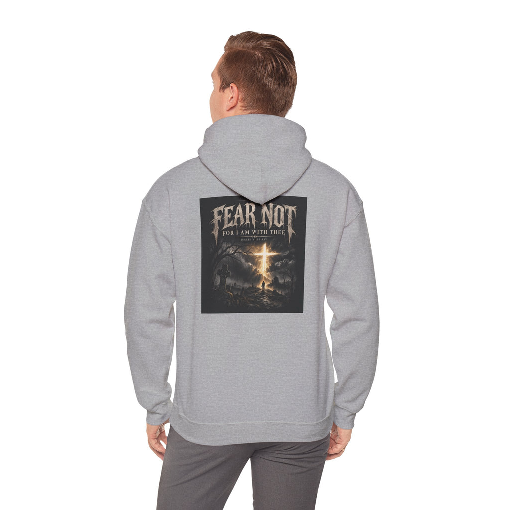 Fear Not Hoodie Holiday October edition — Christian Cross Graphic Hooded Sweatshirt