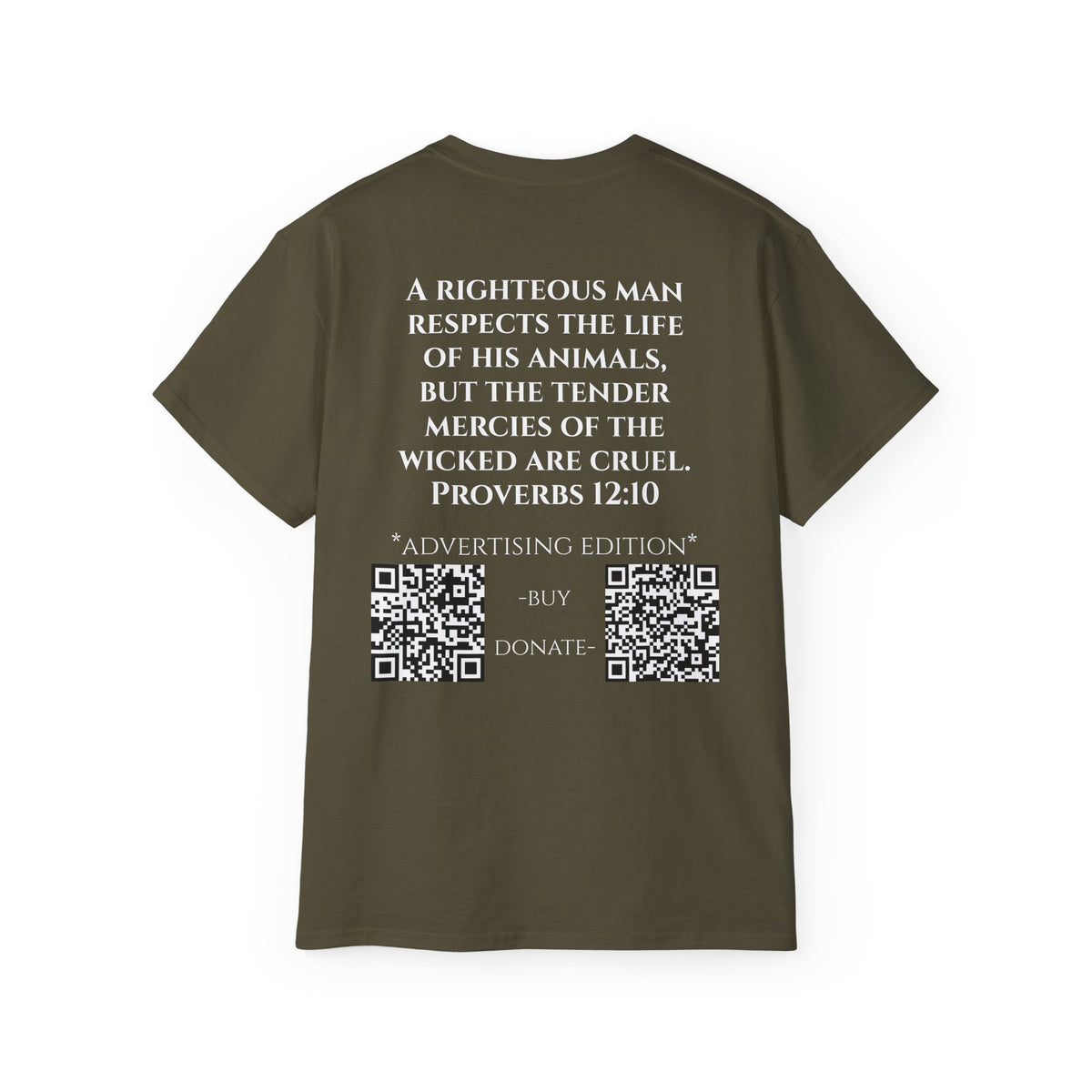 Jesus Follower Cat Lover ad edition T-Shirt — Proverbs 12:10 cat cafe Faith Tee