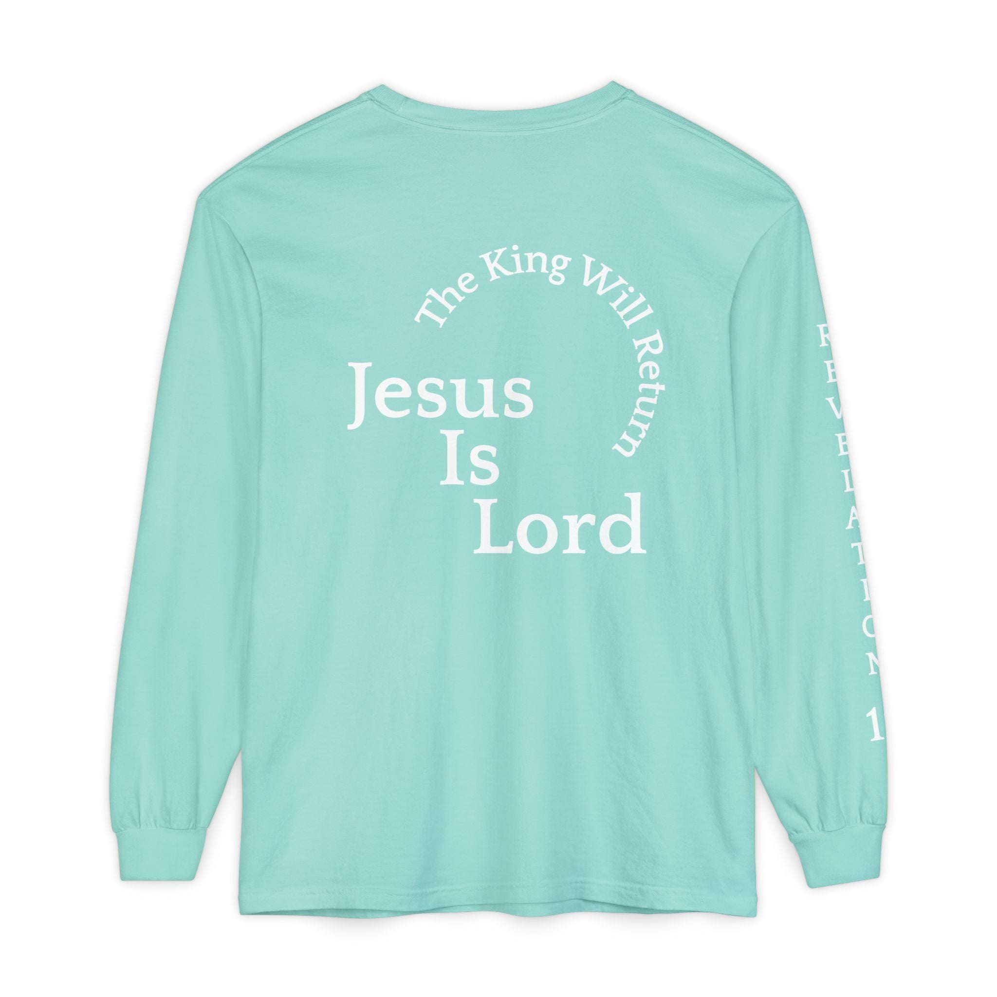 Jesus Is Lord Long Sleeve Tee — Regal Christian Warrior Graphic Shirt