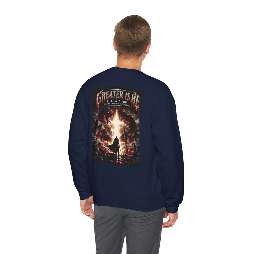 "Greater Is He" Holiday October Edition Cross Design
