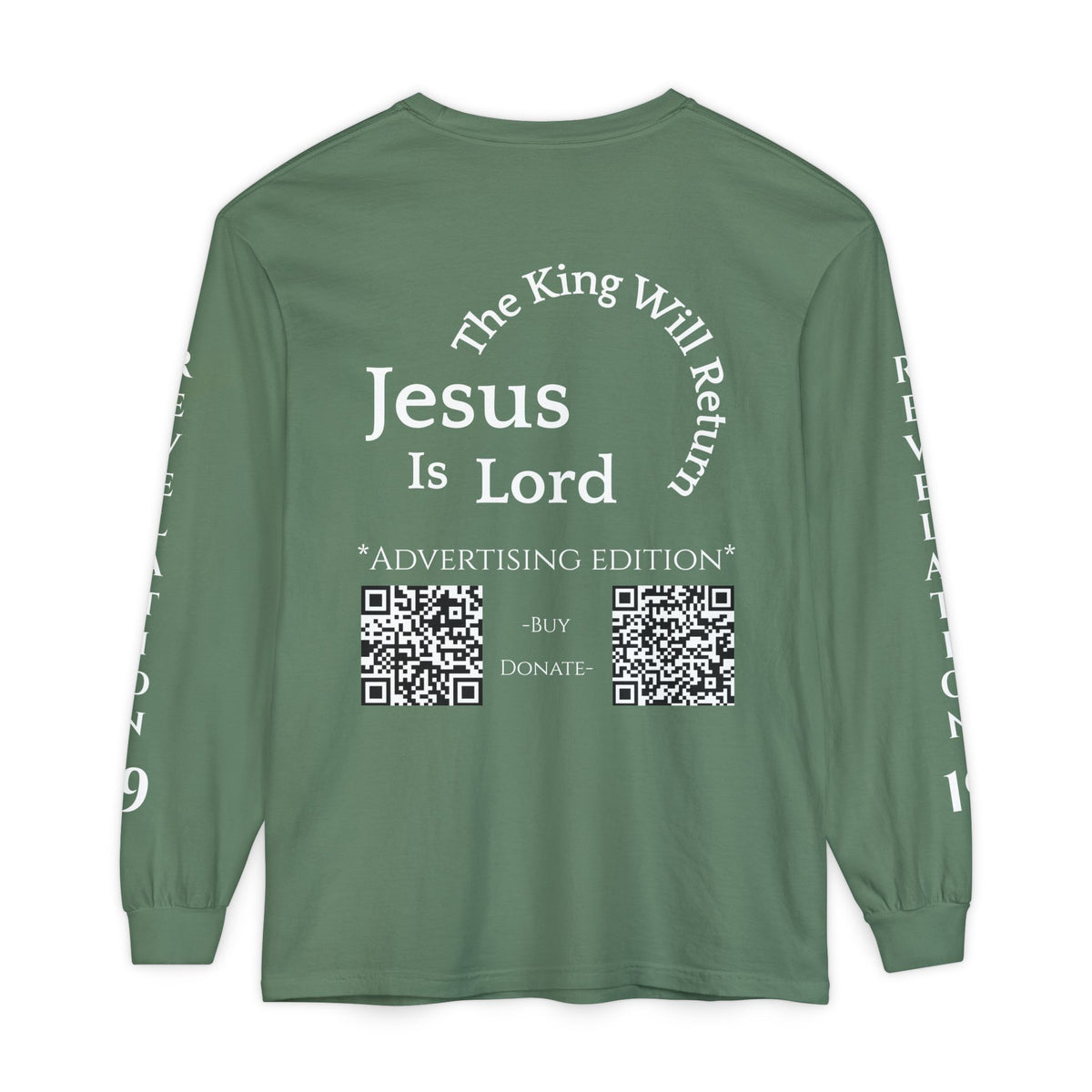 Jesus Is Lord Ad Edition Long Sleeve Tee — Regal Christian Warrior Graphic Shirt