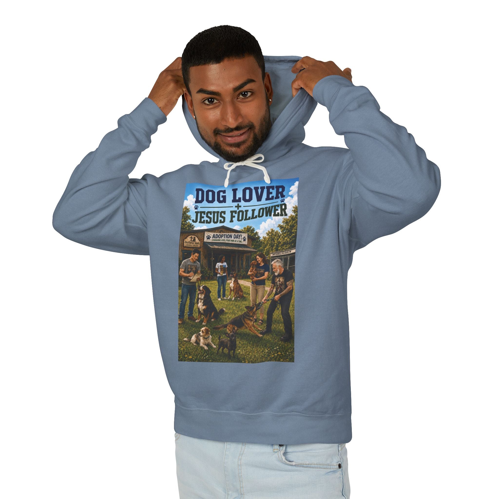 Dog Lover Jesus Follower Hoodie — Proverbs 12:10 Christian Pet Rescue Sweatshirt