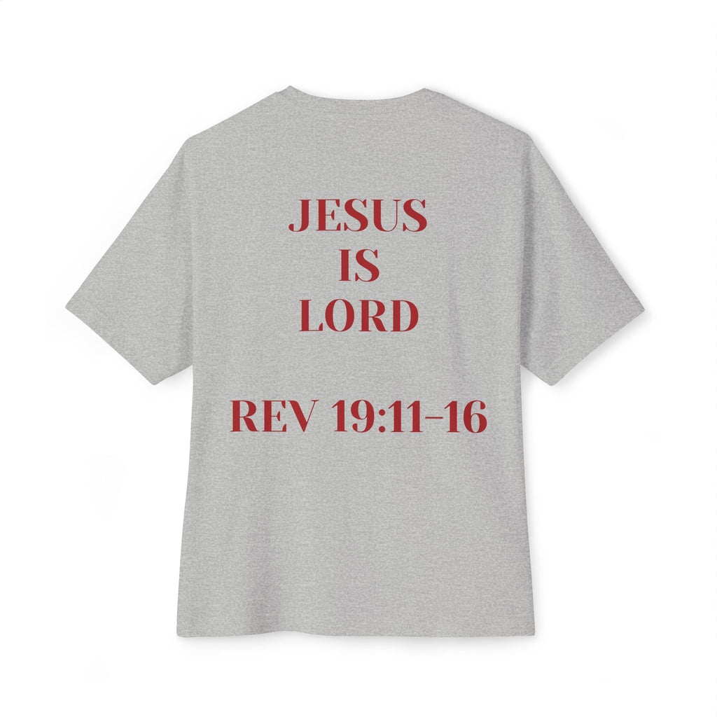 Jesus Is Lord Tee — King on White Horse Christian Graphic T‑Shirt (Rev. 19:11-16)
