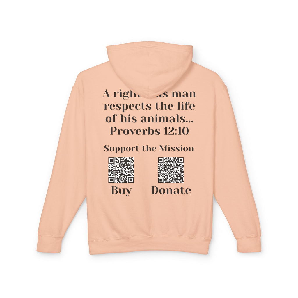 "Ad version" Cat Lover Hoodie — Proverbs 12:10 Christian Pet Sweatshirt