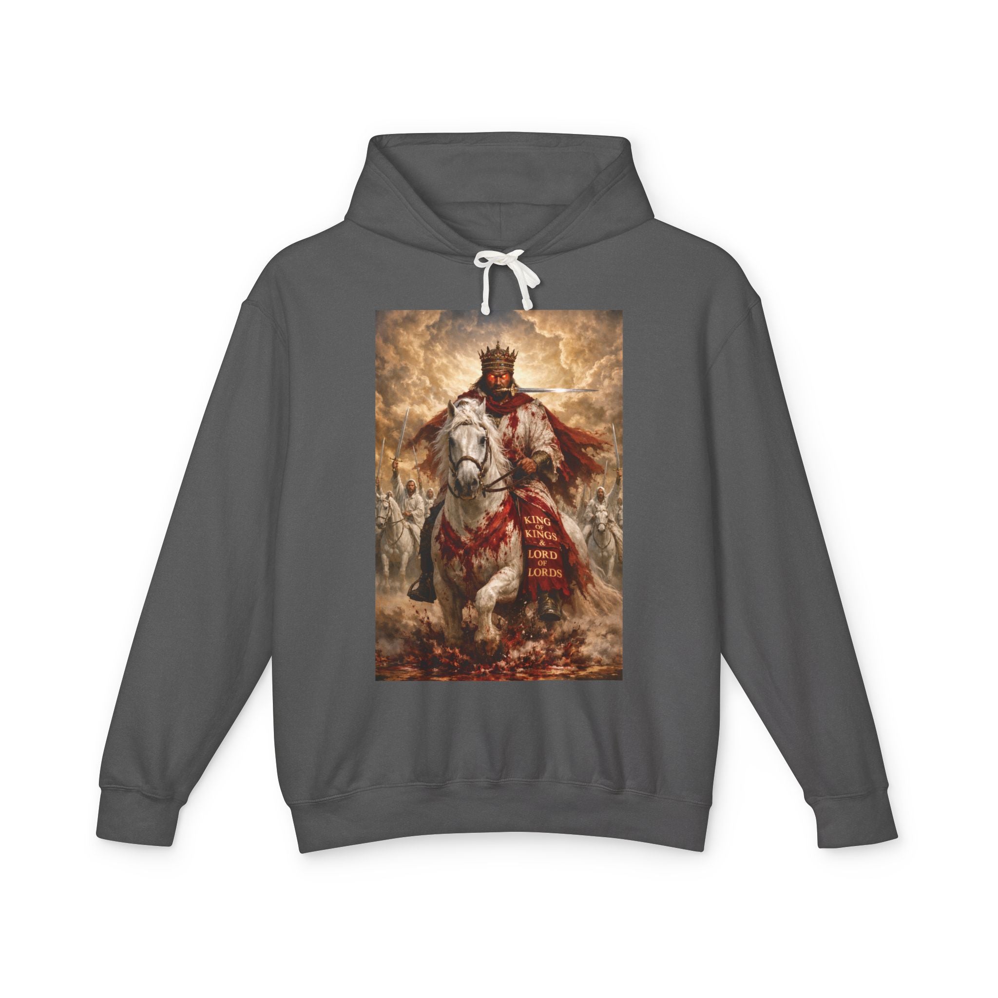 'Jesus Is Lord' Christian Hoodie — with Revelation 19:11-16 Graphic