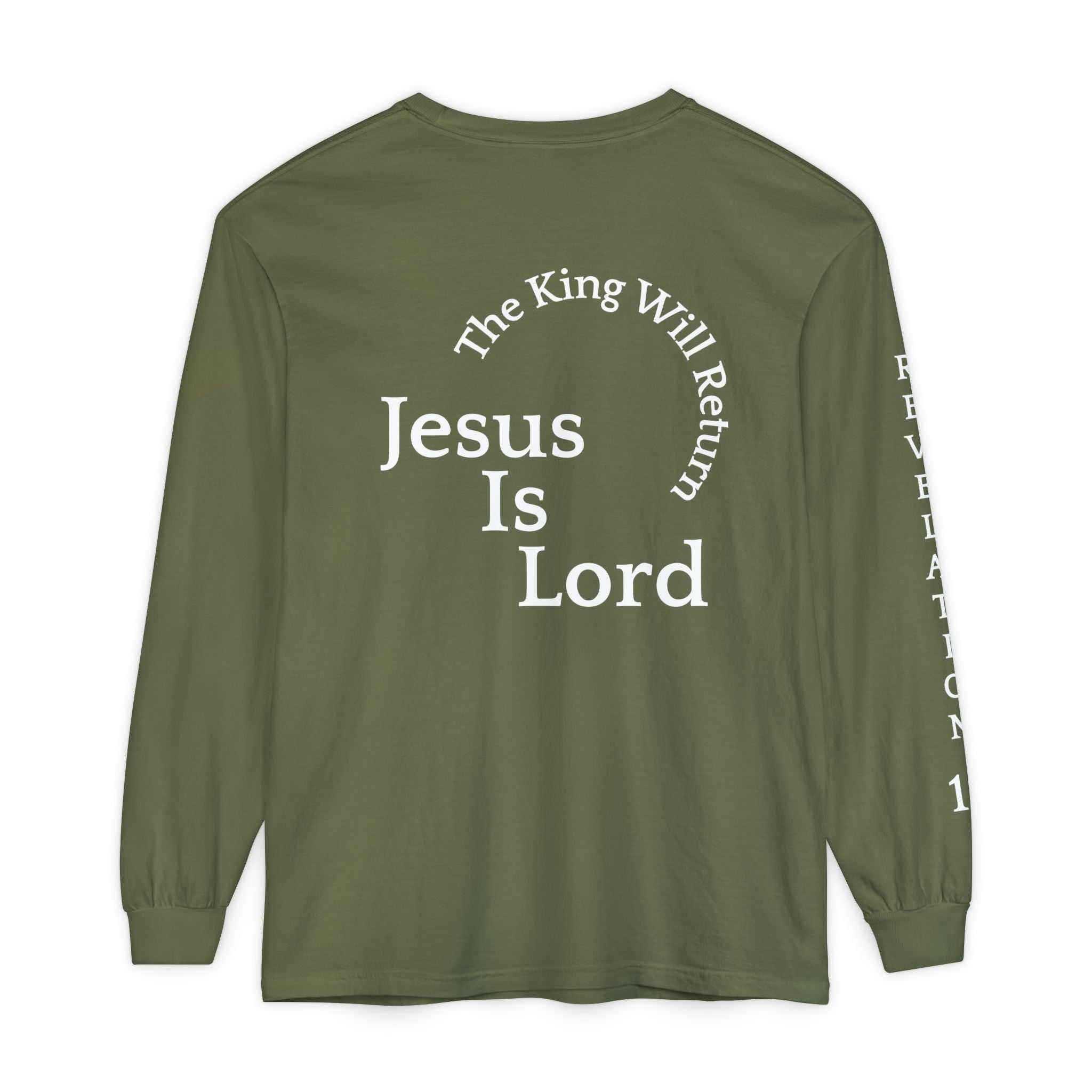 Jesus Is Lord Long Sleeve Tee — Regal Christian Warrior Graphic Shirt